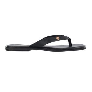 Miso Womens/Ladies Toe Post Flat Sandals / Black